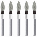 Bud, Slender 2.5 mm Dia. Extra Coarse Grit Diamond Bur 5 per pack. 257.25EC1 - Osung USA