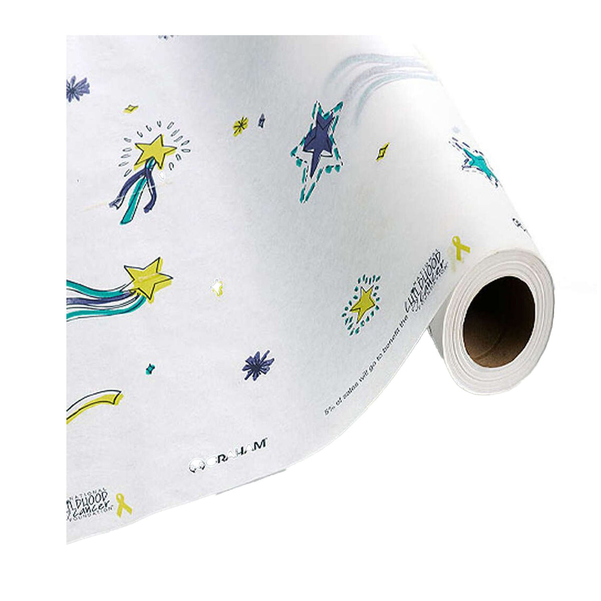 Stars of Hope® Crepe Table Paper, 21 Inch x 125 Foot, White, 12/CS