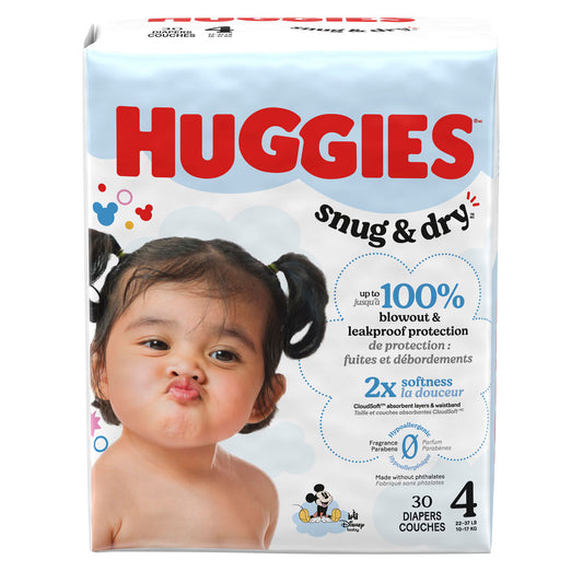 Huggies® Snug & Dry™ Diapers, Size 4, 120/Cs