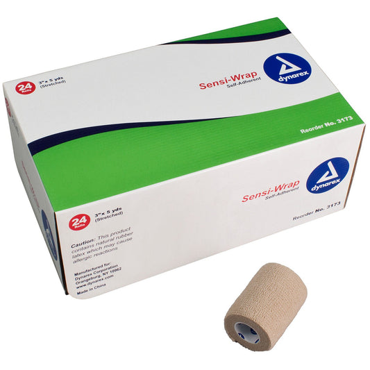 Sensi-Wrap Self-Adherent Closure Cohesive Bandage, 3 Inch X 5 Yard, 24/Cs