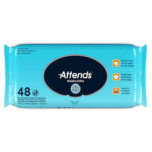 Attends® Unscented Personal Cleansing Wipe, 576/CS