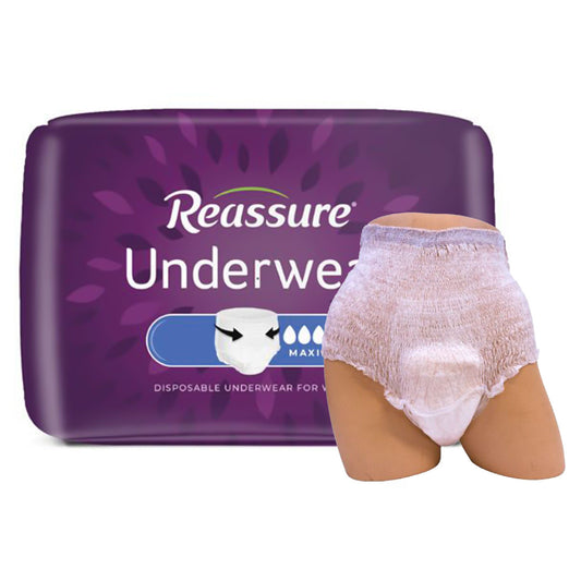 Reassure® Maximum Absorbent Underwear, Women, Medium – Heavy Absorbency, Medium, 80/Cs