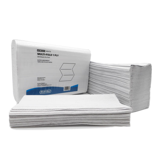 Towel, Paper Multi-Fold Wht (334/Pk 12Pk/Cs), 12/Cs