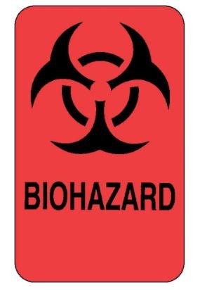 Label, Biohazard Lg Vertical (320/Pk), 320/Pk