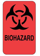 LABEL, BIOHAZARD LG VERTICAL (320/PK), 320/PK