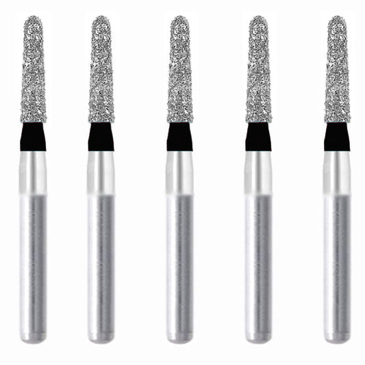 Torpedo, Conical 1.8 mm Dia. Extra Coarse Grit Diamond Bur 5 per pack. 294.18EC3 - Osung USA