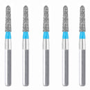 Torpedo, Conical 1.4 mm Dia,  Medium Grit Diamond Bur 5 per pack. 294.14M2 - Osung USA