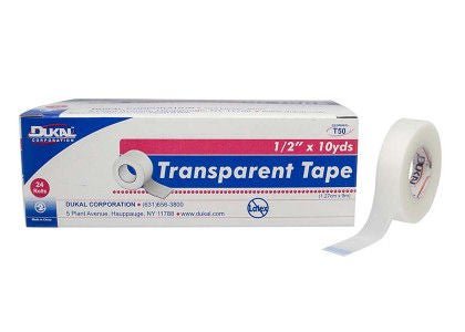 Dukal™ Transparent Medical Tape, 1 Inch X 10 Yard, 12/Bx