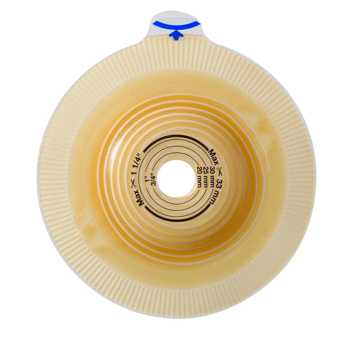 Assura® Convex Light Ostomy Barrier, 38 Mm Stoma Opening, Blue Color Match, 5/Bx