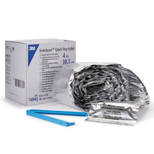 3M™ Scotchcast™ Quick Step Double Sided Felt Splint Roll, 4 Inch X 15 Foot, 2/Cs