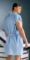 Graham Medical Patient Exam Gown, Medium/Large, Blue, 50/CS