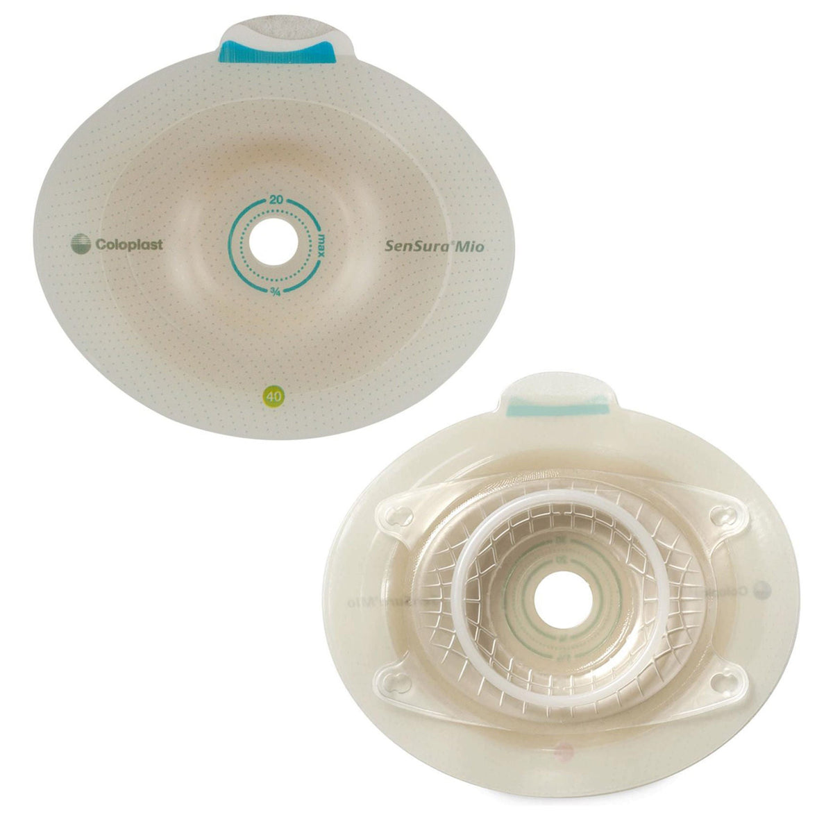 SenSura® Mio Convex Light Click Ostomy Barrier, 25 mm Stoma Opening, Red Match, 5/BX