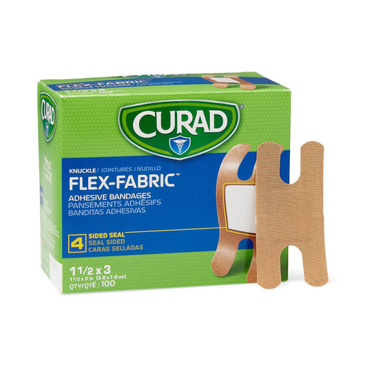 Comfort Cloth® Knuckle Tan Adhesive Strip, 1-1/2 X 3 Inch, 1200/Cs