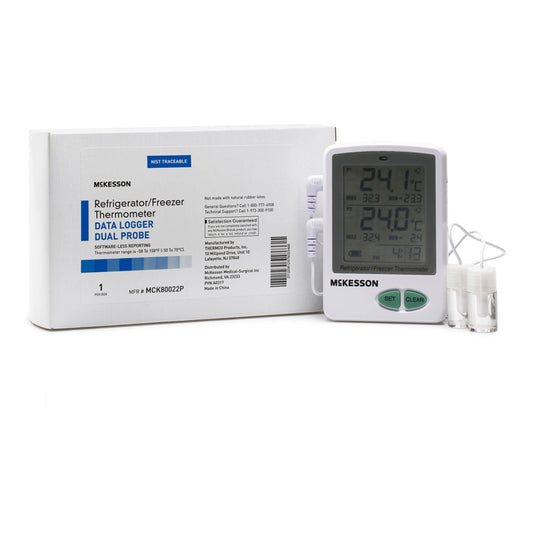 McKesson Datalogging Refrigerator / Freezer Thermometer, Digital Display, 1/EA
