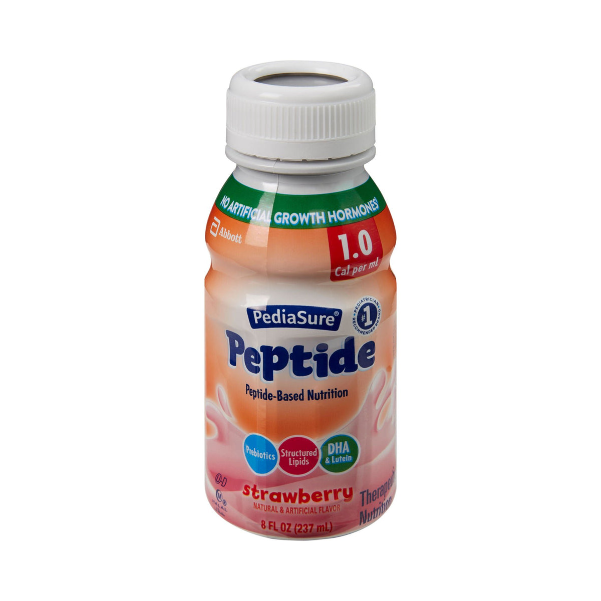 Pediasure® Peptide 1.0 Cal Peptide-Based Nutrition, Strawberry, 8-Ounce Bottle, 24/Cs