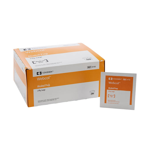 Webcol™ Alcohol Prep Pad, 1.5 X 3.25 Inch, Individual Packets, 4000/Cs