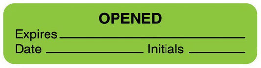 LABEL, OPENED FLURSNT GRN (565/RL) UNITED, 565/RL