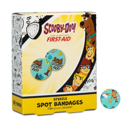 American® White Cross Stat Strip® Scooby-Doo Adhesive Spot Bandage, 7/8-Inch, 2400/Cs