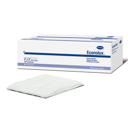 Econolux® Gauze Sponge, 2 X 2 Inch, Eight-Ply, 5000/Cs