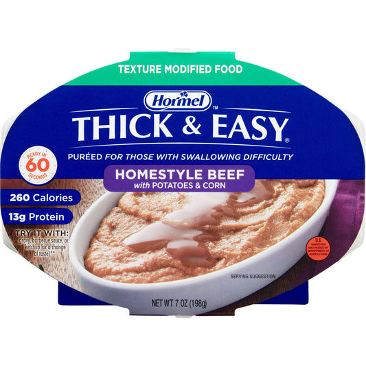 Thick & Easy® Beef with Potatoes and Corn Thickened Food, 7-ounce Tray, 7/CS