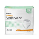 MCKESSON CLASSIC LIGHT ABSORBENCY INCONTINENCE UNDERWEAR, EXTRA LARGE, SOLD AS 1/BAG MCKESSON UWEXL