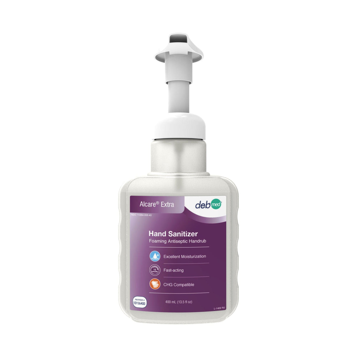 Alcare® Extra Foaming Antiseptic Handrub Hand Sanitizer, 400 Ml Pump Bottle, 6/Cs