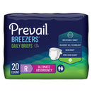 Prevail® Breezers® Ultimate Absorbency Incontinence Briefs, Regular, 80/CS