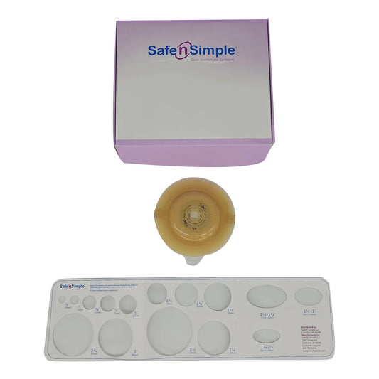 WAFER, OSTOMY CONVEX 2PC RND STD WHT 57MM 2 1/4" (5/BX), 5/BX