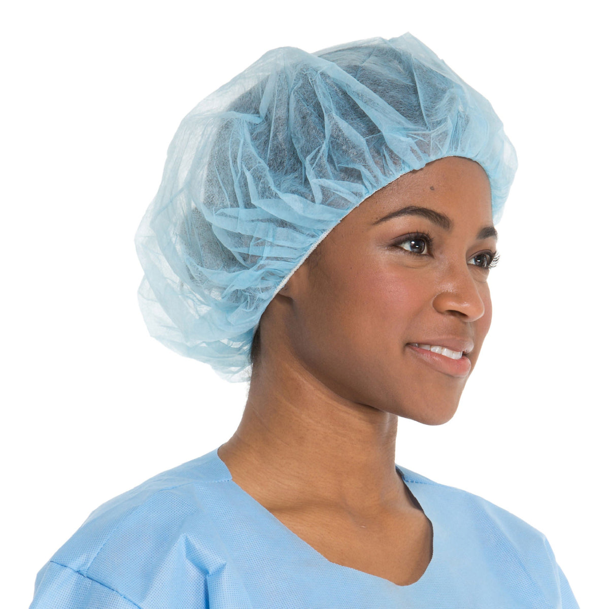 Halyard Bouffant Cap, X-Large, Blue, 500/Cs