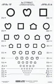 Lea Symbols® Distance Vision Eye Chart, 1/Ea