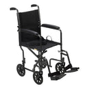 DRIVE™ LIGHTWEIGHT STEEL TRANSPORT CHAIR, 17-INCH SEAT WIDTH, SOLD AS 1/EACH DRIVE TR37E-SV