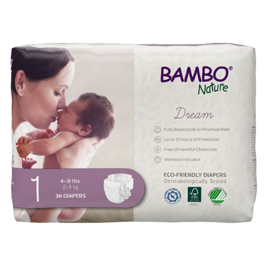 Bambo® Nature Diaper, Size 1, 216/Cs