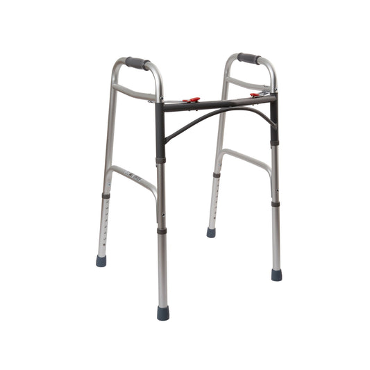 drive™ Deluxe Aluminum Dual Release Folding Walker, 32 – 39 Inch Height, 1/EA