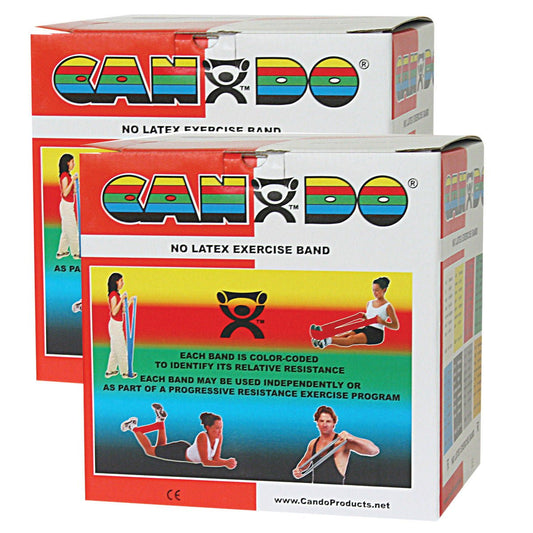 CanDo® Exercise Resistance Band, Red, 5 Inch x 50 Yard, Light Resistance, 1/BX
