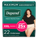 DEPEND® FRESH PROTECTION™ WOMEN'S MAXIMUM ABSORBENCY UNDERWEAR, 2X-LARGE, SOLD AS 44/CASE KIMBERLY 53306