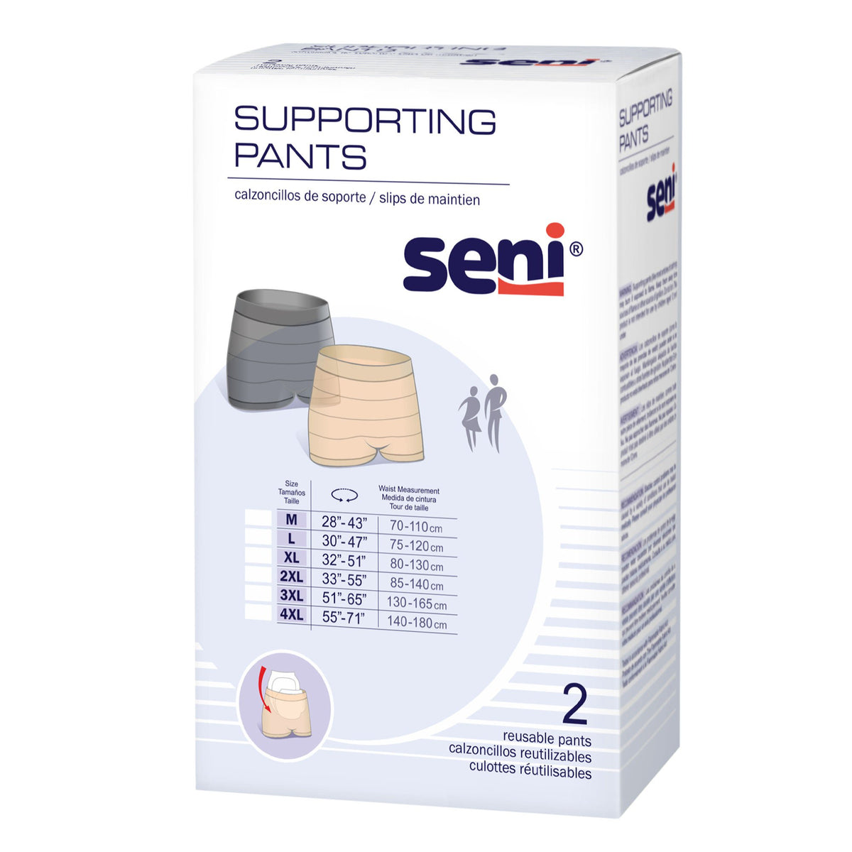 Seni® Pull On Boxer Style Knit Pant, X-Large, Unisex, 16/Cs