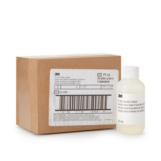 3M Sweet Fit Test Solution, Saccharin Solution, 55 Ml, Clear Bottle, 1/Ea