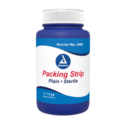 Dynarex® Nonimpregnated Wound Packing Strip, ¼ Inch X 5 Yard, 12/Cs