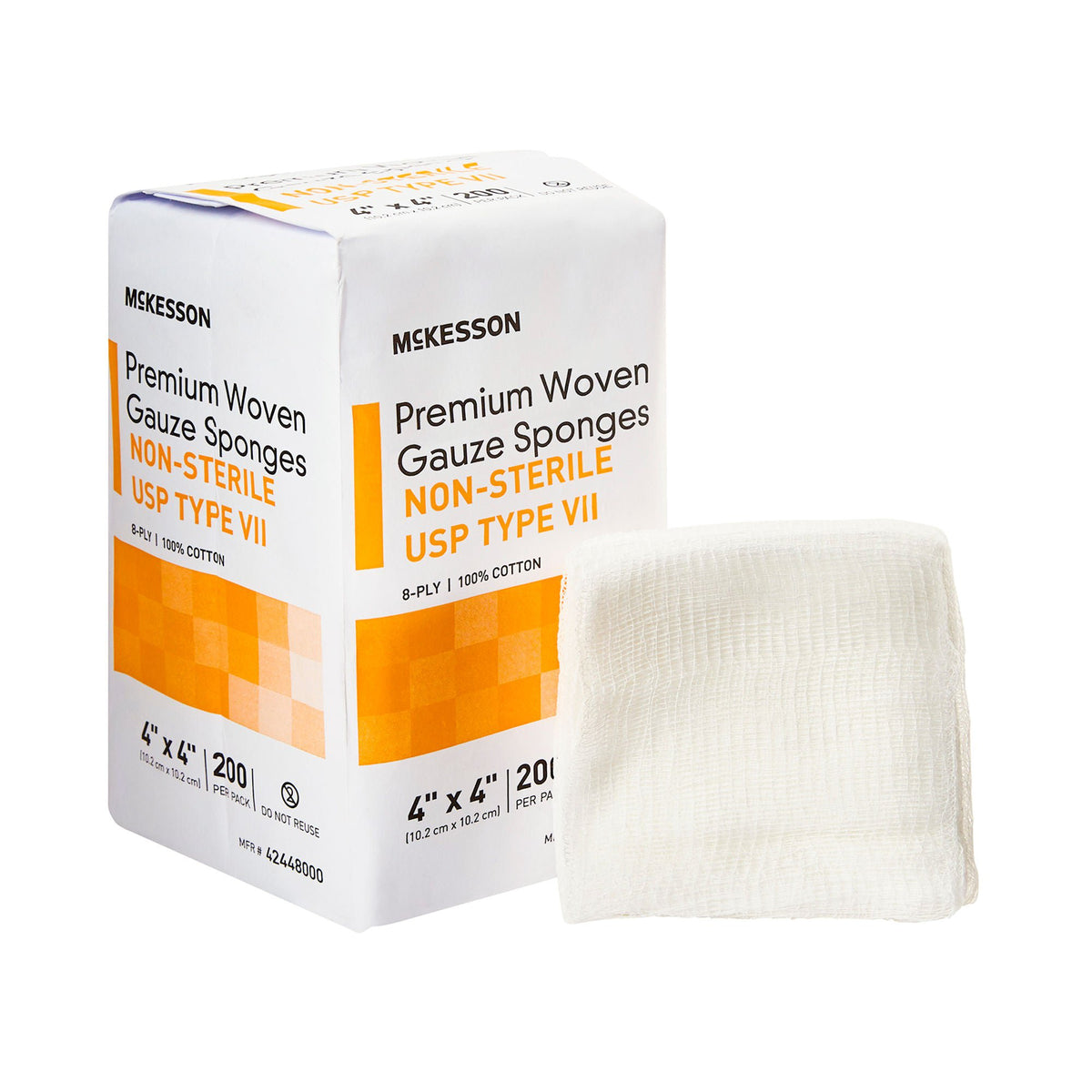 Mckesson Usp Type Vii Gauze Sponge, 4 X 4 Inch, Eight-Ply, 4000/Cs