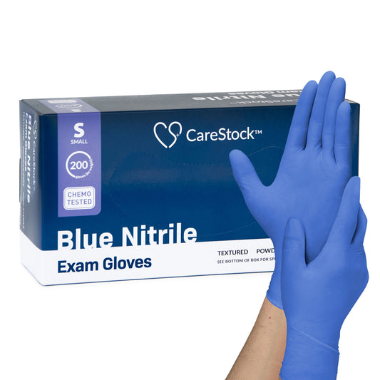 Carestock™ Nitrile Exam Glove, Small, Blue, 2000/Cs