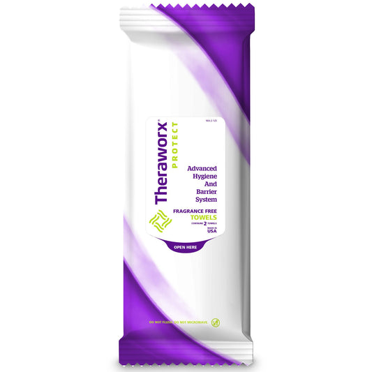 Theraworx® Unscented Bath Wipe, 2 Count, 100/CS