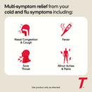 J&J Tylenol Caplets & Tablets Tylenol Cold/Flu Pouches5X2 Disp 100Ct 36/Cs -27050 - BriteSources