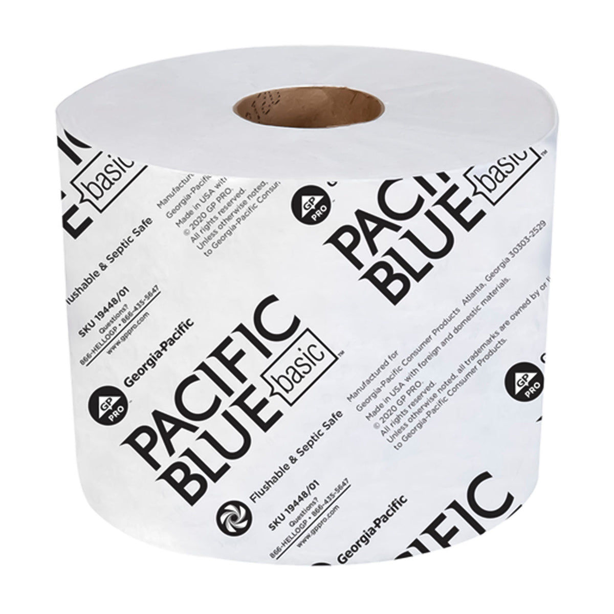 Pacific Blue Basic® Two-Ply Standard Toilet Paper, 48/Cs