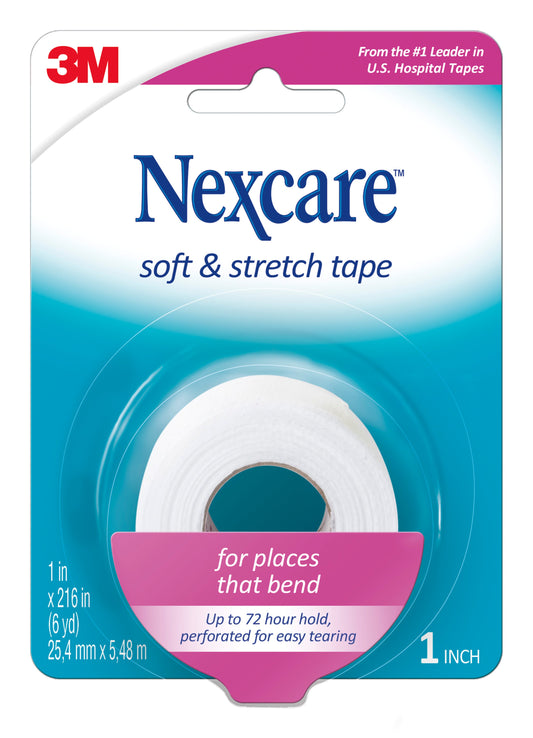 3M™ Nexcare™ Fabric Medical Tape, 1 Inch X 6 Yard, White, 24/Bx