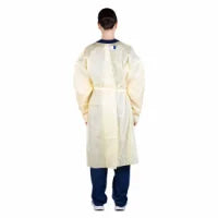 DUKAL ISOLATION GOWNS. PROTECTIVE COVER GOWN, CPE COATED, PULL-OVER, BLUE, AAMI LEVEL 2, DISPOSABLE, 15/BG, 5 BG/CS. GOWN ISOLATION PULLL-OVERCPE BLUE