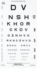 Good-Lite® Distance Vision Eye Chart, 1/EA