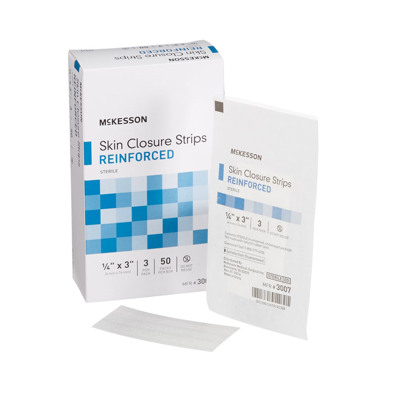 MCKESSON SKIN CLOSURE STRIP, ¼ X 3 INCH, SOLD AS 200/CASE MCKESSON 3007