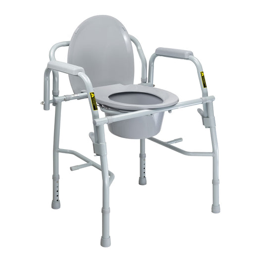 Mckesson Non-Folding Steel Frame Commode Chair, 13.75 In. Seat Width, 1/Cs
