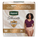 DEPEND® SILHOUETTE® MAXIMUM ABSORBENCY UNDERWEAR, MEDIUM, SOLD AS 28/CASE KIMBERLY 55418