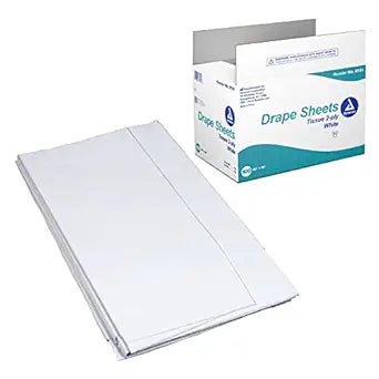 DRAPE SHEET, WHITE, 40" X 60", 2-PLY TISSUE, 100/CS, SOLD AS CASE DYNAREX 10000058